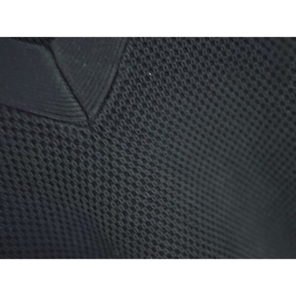 NATORI Knitted Cotton V-Neck Sweater Tunic Knitted Textured Black Size XLarge - Picture 8 of 10